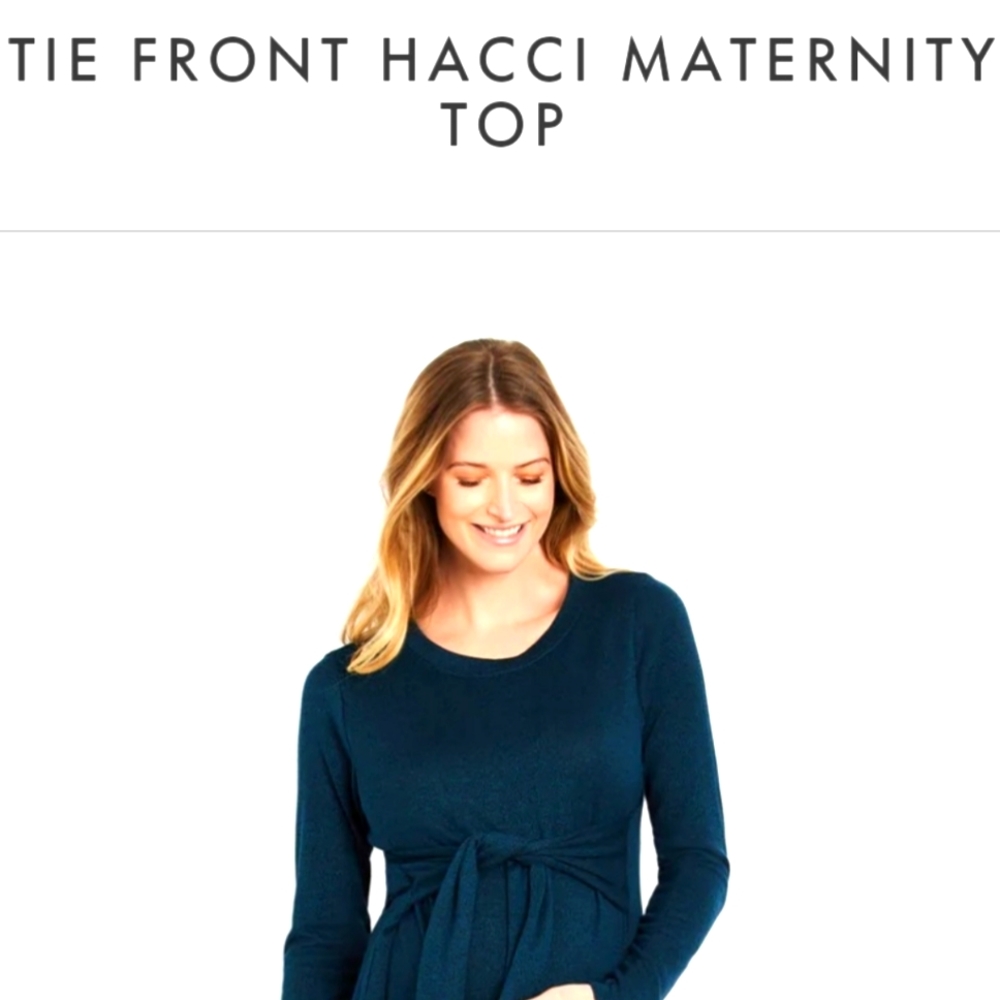 HP x2! 🥳 Motherhood Maternity Hunter Green top M